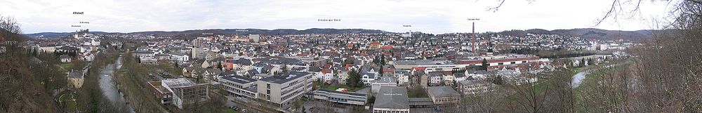 Blick über Arnsberg vom Ehmsendenkmal