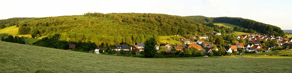 Neuenheerse: Panoramablick über Kirchberg und Steinberg vom Nacken aus