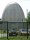 Der Forschungsreaktor München I (FRM I) oder das Atomei von Garching auf dem Gelände der Technischen Universität München (TUM)