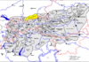 Lage der Bayerische Voralpen in den Ostalpen