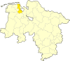 Lage des Landkreises Friesland in Niedersachsen