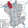Lage der Stadt Günzburg im Landkreis Günzburg