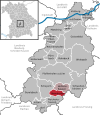 Lage der Gemeinde Ilmmünster im Landkreis Pfaffenhofen a.d.Ilm