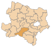 Lage des politischen Bezirks Lilienfeld