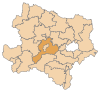 Lage des politischen Bezirks St. Pölten-Land