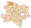 Lage des politischen Bezirks Waidhofen an der Thaya