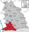 Lage der Gemeinde Kreuth im Landkreis Miesbach