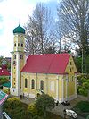 Wallfahrtskirche Maria Vesperbild nachgebaut im Legoland Deutschland bei Günzburg