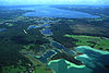 Luftaufnahme: nördliche Seen der Osterseenkette, Seeshaupt und Starnberger See