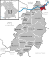 Lage der Gemeinde Münchsmünster im Landkreis Pfaffenhofen a.d.Ilm