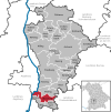 Lage der Gemeinde Merching im Landkreis Aichach-Friedberg