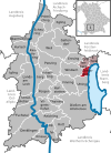 Lage der Gemeinde Schondorf a.Ammersee im Landkreis Landsberg am Lech