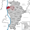 Lage der Gemeinde Todtenweis im Landkreis Aichach-Friedberg