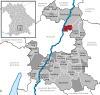 Lage der Gemeinde Unterföhring im Landkreis München