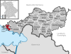Lage der Gemeinde Wasserburg (Bodensee) im Landkreis Lindau (Bodensee)