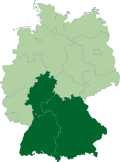 Gebiet der Regionalliga Süd