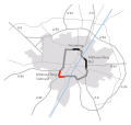 Lage des Südwesttunnels im Mittleren Ring.svg