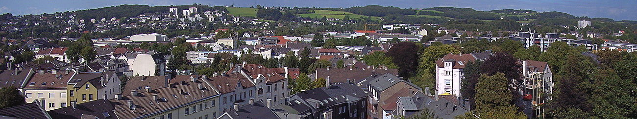 Blick auf die Schwelmer Talmulde und den Lindenberg-Hochrücken im Norden von der Innenstadt aus