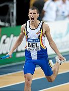 Jonathan Borlée führte die belgische Staffel bei den Hallenweltmeisterschaften 2010 in Doha zur Silbermedaille.