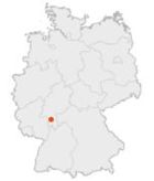 Lage der kreisfreien Stadt Darmstadt in Deutschland
