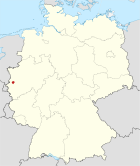 Deutschlandkarte, Position der Stadt Mönchengladbach hervorgehoben