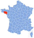 Lage von Morbihan in Frankreich