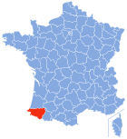 Lage von Pyrénées-Atlantiques in Frankreich