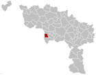 Lage von Quiévrain in der Provinz Hennegau