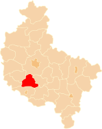 Karte des Powiat Kościański