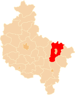 Karte des Powiat Koniński