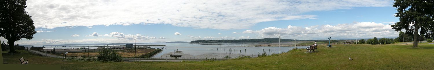 Der American Legion Memorial Park mit Blick auf Port Gardner Bay