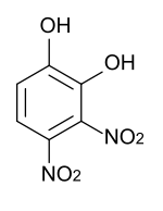 Strukturformel von 3,4-Dinitrobrenzcatechin