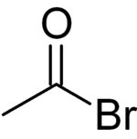 Strukturformel von Acetylbromid