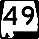 Straßenschild der Alabama State Route 49