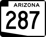 Straßenschild der Arizona State Route 287