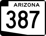 Straßenschild der Arizona State Route 387