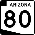 Straßenschild der Arizona State Route 80