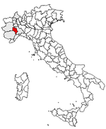 Lage der Provinz Asti innerhalb Italiens