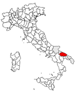 Lage der Provinz Bari innerhalb Italiens