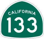 Straßenschild der California State Route 133