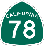Straßenschild der California State Route 78