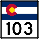 Straßenschild der Colorado State Route 103