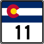 Straßenschild der Colorado State Route 11