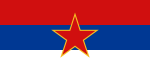 Flagge der Sozialistischen Republik Serbien