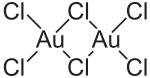 Strukturformel von Gold(III)-chlorid