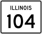 Straßenschild der Illinois State Route 104