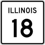 Straßenschild der Illinois State Route 18