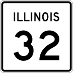Straßenschild der Illinois State Route 32