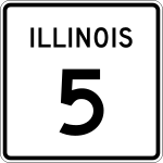 Straßenschild der Illinois State Route 5