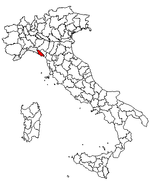 Lage der Provinz La Spezia innerhalb Italiens